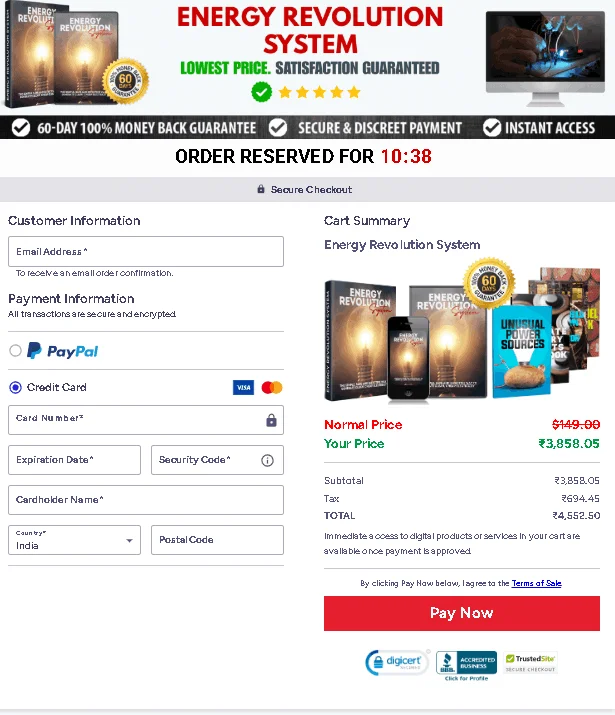 Energy Revolution System-checkout-page